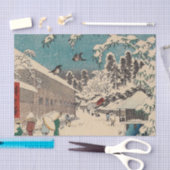 Papier Mousseline Hiroshige hiver paysage Japon pays (Artisanat)