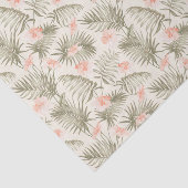 Papier Mousseline Hisbiscus Tropical Palm Tree Motif (Détail)