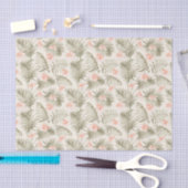 Papier Mousseline Hisbiscus Tropical Palm Tree Motif (Artisanat)