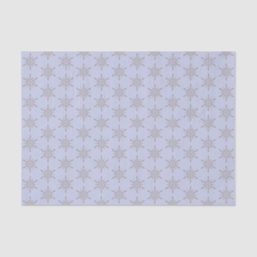 Papier Mousseline Hiver des flocons bleus (Recto)