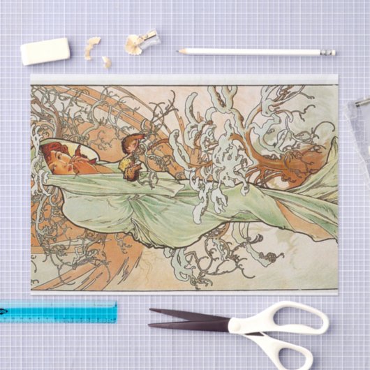 Papier Mousseline Hiver par Alphonse Mucha (Artisanat)