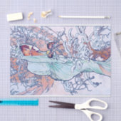 Papier Mousseline Hiver (quatre saisons), Alphonse Mucha (Artisanat)