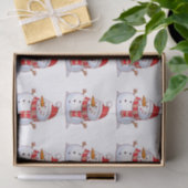 PAPIER MOUSSELINE HIVER SNOWMAN (Cadeau)