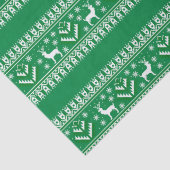 Papier Mousseline Hiver Vert et blanc Foire de Noël Isle (Détail)