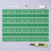 Papier Mousseline Hiver Vert et blanc Foire de Noël Isle (Artisanat)