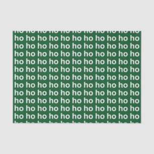 Papier Mousseline Ho Ho Ho Green