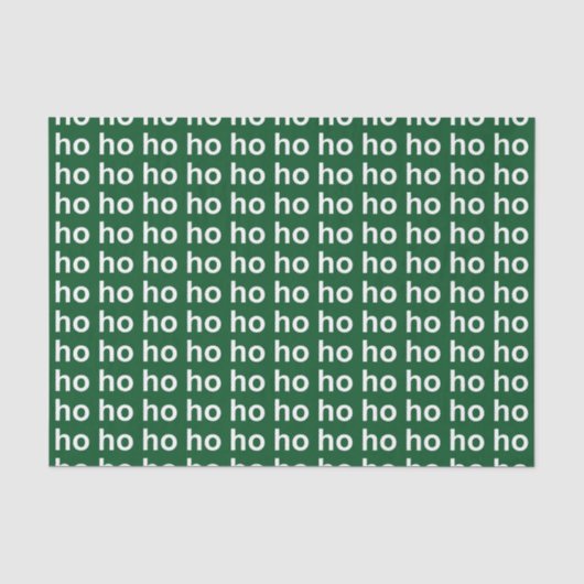 Papier Mousseline Ho Ho Ho Green (Recto)