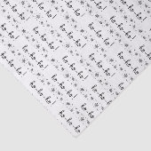 Papier Mousseline Ho - Ho - Ho - Ho ! Noël blanc et noir (Détail)