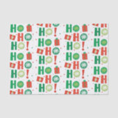 Papier Mousseline Ho Ho Ho Noël moderne (Recto)