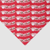 Papier Mousseline Ho ho ho Père Noël rouge vert blanc papier (Détail)