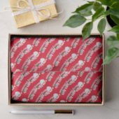 Papier Mousseline Ho ho ho Père Noël rouge vert blanc papier (Cadeau)