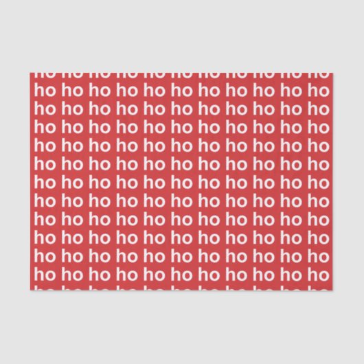 Papier Mousseline Ho Ho Rouge (Recto)