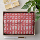 Papier Mousseline Ho Ho Rouge (Cadeau)