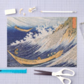 Papier Mousseline Hokusai Ocean Waves Sea Boats (Artisanat)