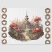 Papier Mousseline Holiday Magical Castle Decoupage Paper (Recto)