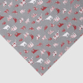 Papier Mousseline Holiday Red Patterned Longhorns Pattern (Détail)