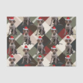 Papier Mousseline Holiday Shorthair Pointer Dog Red Plaid Christmas (Recto)