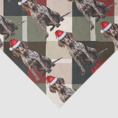 Papier Mousseline Holiday Shorthair Pointer Dog Red Plaid Christmas (Détail)