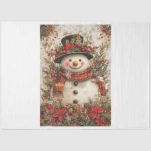Papier Mousseline Holiday Snowman