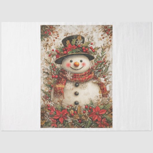 Papier Mousseline Holiday Snowman (Recto)