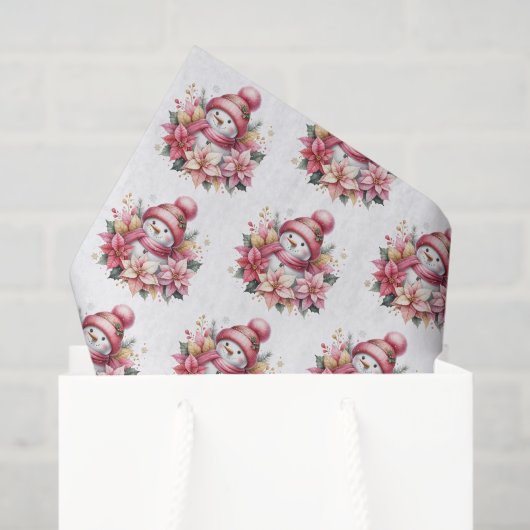 Papier Mousseline Holiday Snowman Tissue Paper (Sac cadeau)