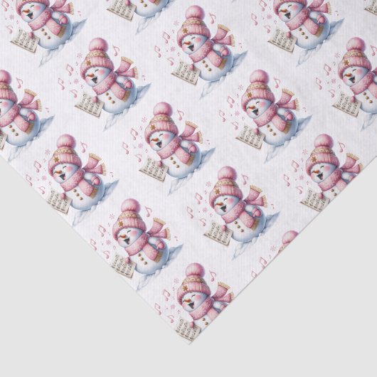 Papier Mousseline Holiday Snowman Tissue Paper (Détail)