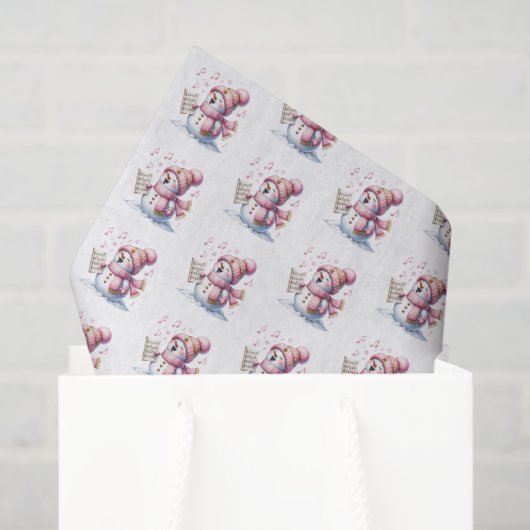 Papier Mousseline Holiday Snowman Tissue Paper (Sac cadeau)