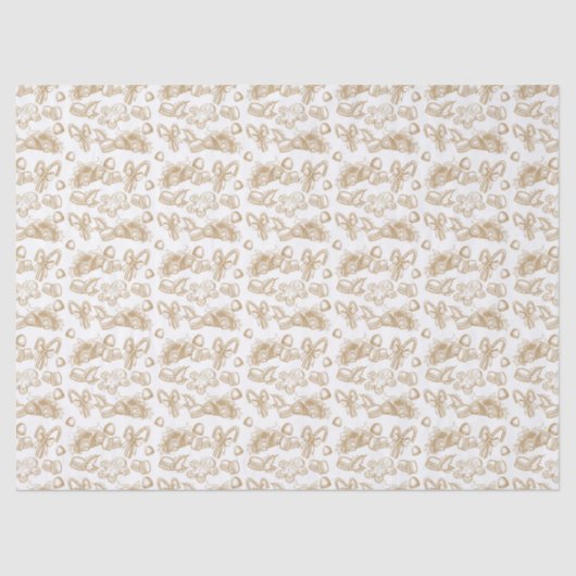 Papier Mousseline Holiday Sweets- Coco (Sheer) Tissue Paper (Recto)