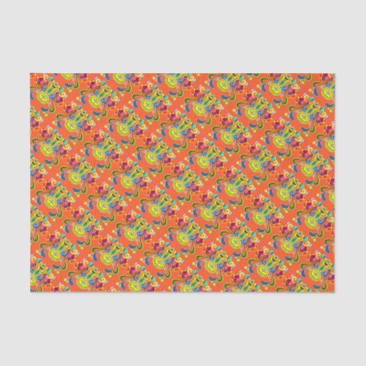 Papier Mousseline holiES - abstraite vache sainte heureuse + vos idé (Recto)