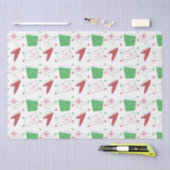 Papier Mousseline Holliday Retro Motif atomique sur blanc (Artisanat)