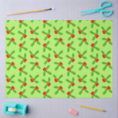 Papier Mousseline Holly et dots_green (Artisanat)