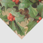 Papier Mousseline Holly Tree Noël Vintage (Détail)