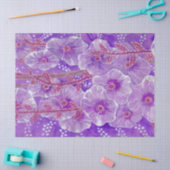 Papier Mousseline Hollyhock Malva Malva Purge Violet Fleur Florale (Artisanat)
