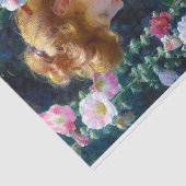 Papier Mousseline Hollyhocks et Sunlight Charles Curran (Détail)