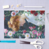 Papier Mousseline Hollyhocks et Sunlight Charles Curran (Artisanat)