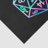 Papier Mousseline Hologramme D20 Crit AF | PnP Tabletop Gamer Dice (Détail)