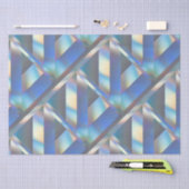 Papier Mousseline Hologramme géométrique moderne Pastel Rainbow Part (Artisanat)