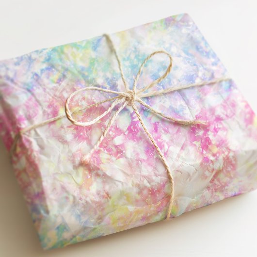 Papier Mousseline Holographie couleur arc-en-ciel Iridescente crista