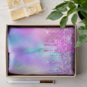 Papier Mousseline Holographique Parties scintillant rose gouttelette (Cadeau)