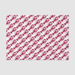 Papier Mousseline Homard rouge nautique