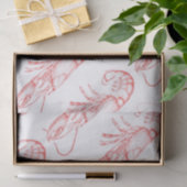 Papier Mousseline homard rouge vintage - aquarelle (Cadeau)