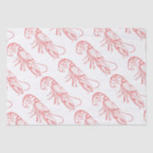 Papier Mousseline homard rouge vintage - aquarelle (Recto)