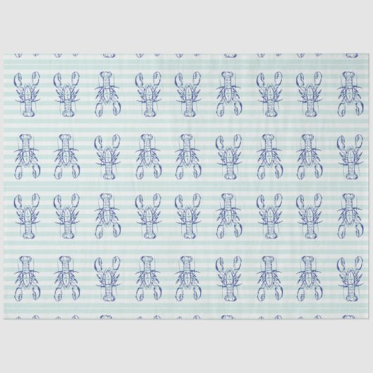 Papier Mousseline Homards bleus (Recto)