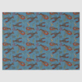 Papier Mousseline Homards en mer Motif Illustré (Recto)