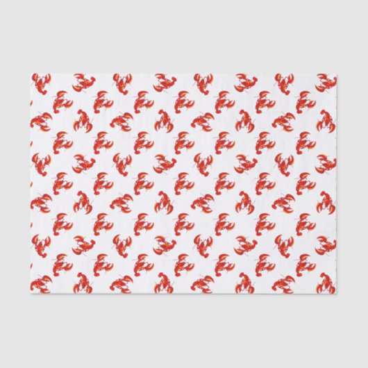 Papier Mousseline Homards rouges mignons (Recto)