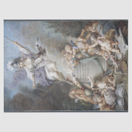 Papier Mousseline Hommage à Minerva Floral Ephemera Decoupage (Recto)