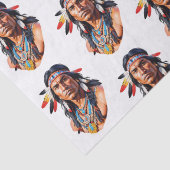 Papier Mousseline Homme amérindien (Détail)
