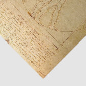 Papier Mousseline Homme vitruvien par Leonardo Da Vinci (Détail)