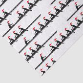 Papier Mousseline Hommes Santa Hat Rowing Rowers Équipe #4 (Détail)