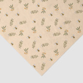 Papier Mousseline Honeybee Greenery Pastel Almond Tissu Papier (Détail)